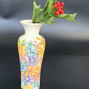 Vintage Hand-Painted Vase by Cheryl Robertson – 2018